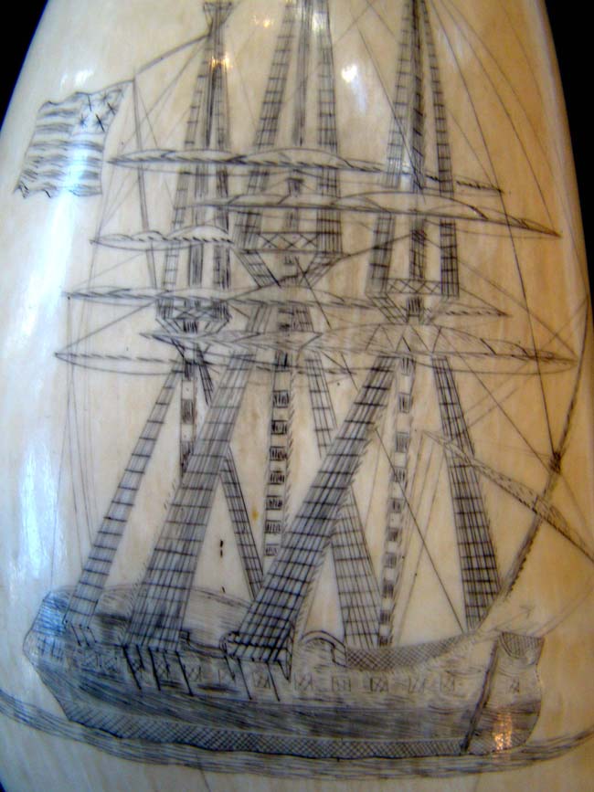 A Wonderful large 19th century Scrimshawed Whale's Tooth circa 1850 — image 4